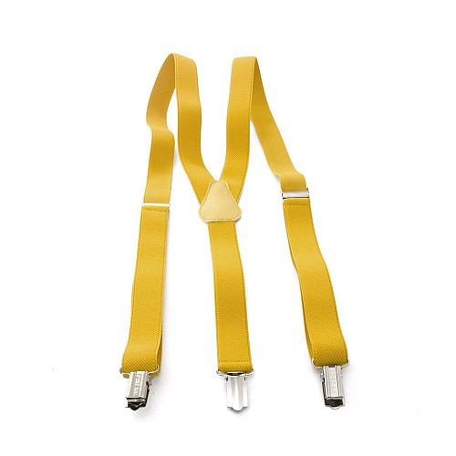 Узкие желтые подтяжки Gofin Y образные 2,5 см PBP-4669