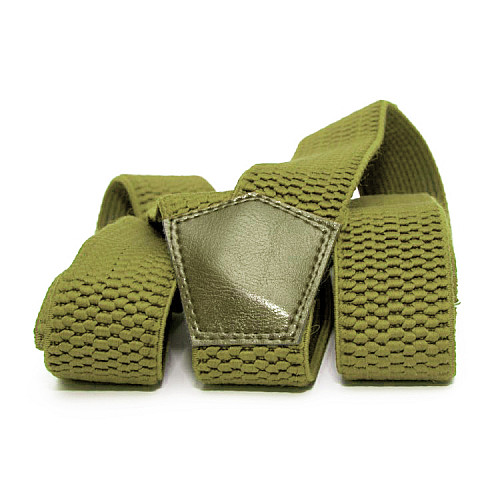 Удлиненные (баталы) подтяжки цвета хаки Gofin Y образные 4 см PBP-4673