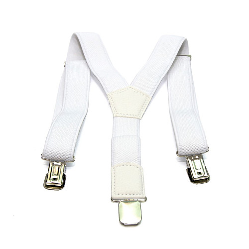 Подростковые белые подтяжки Gofin PBT-4207