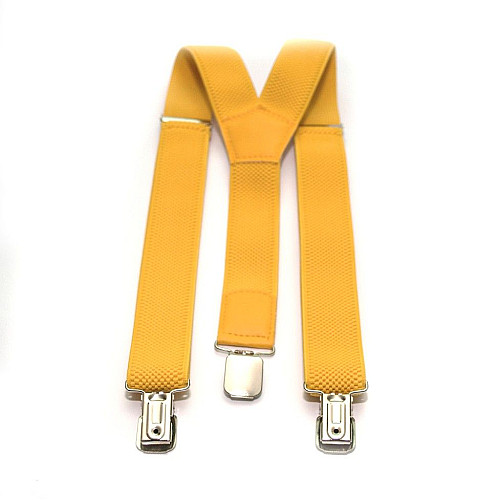 Подростковые подтяжки Gofin желтые однотонные PBT-4211