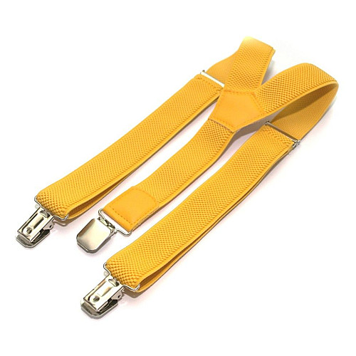 Подростковые подтяжки Gofin желтые однотонные PBT-4211