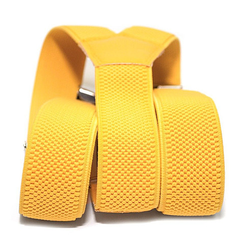 Подростковые подтяжки Gofin желтые однотонные PBT-4211
