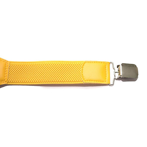 Подростковые подтяжки Gofin желтые однотонные PBT-4211