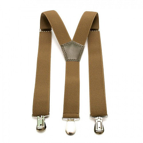 Підліткові підтяжки Gofin бежеві 2,5 см PBT-4243