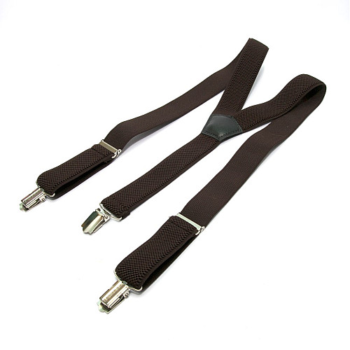 Подростковые подтяжки Gofin темно-коричневого цвета PBT-4246