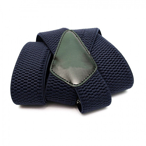 Удлиненные (баталы) подтяжки Gofin темно-синие X образные PBP-4659