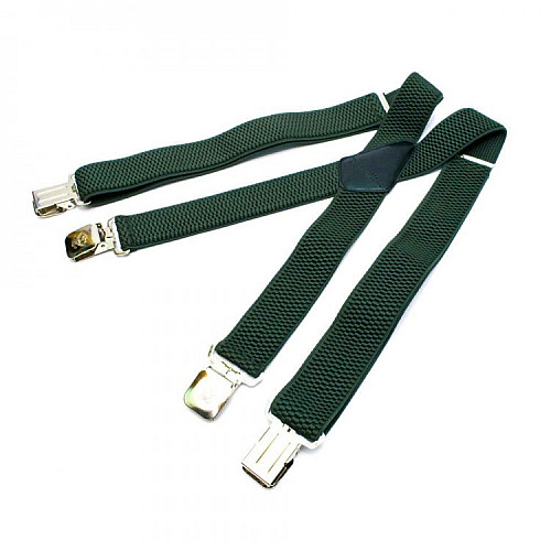 Подтяжки Gofin зеленые-изумрудные  Х образные 4 см PBX-5528