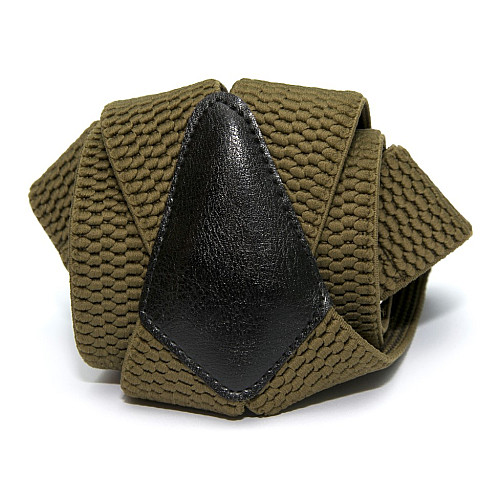 Підтяжки чоловічі хакі Х подібні 4 см PBX-5541