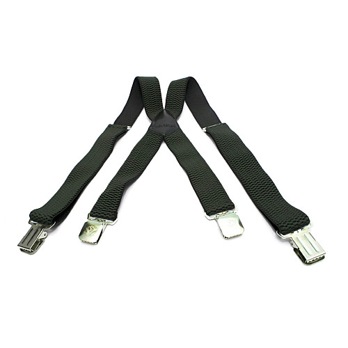 Підтяжки чоловічі Х подібні темно-зелені PBX-5552