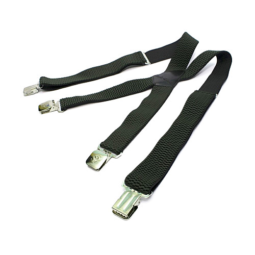 Підтяжки чоловічі Х подібні темно-зелені PBX-5552