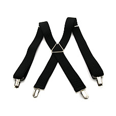 Подтяжки Х образные черные 3,5 см с металлической вставкой PBX-5565