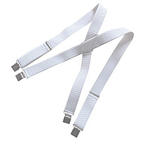 Подтяжки Gofin широкие белые Х образные 4 см PBX-5567