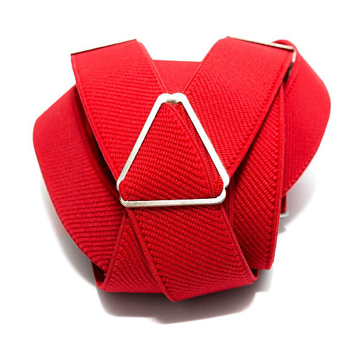 Подтяжки Gofin красные Х образные 2,5 см PBXX-5904