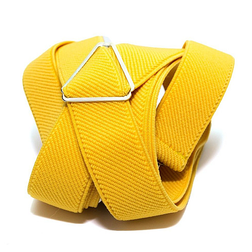 Подтяжки Gofin желтые Х образные 2,5 см PBXX-5905