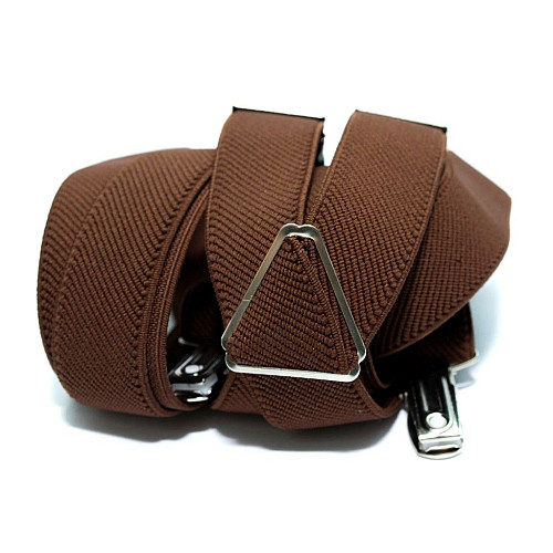 Підтяжки Gofin коричневі Х подібні PBXX-5907