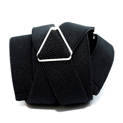 Подтяжки Gofin черные узкие Х образные 2,5 см PBXX-5908