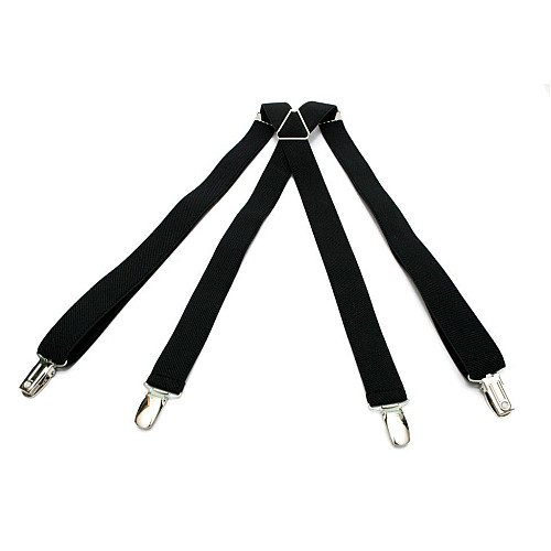 Подтяжки Gofin черные узкие Х образные 2,5 см PBXX-5908