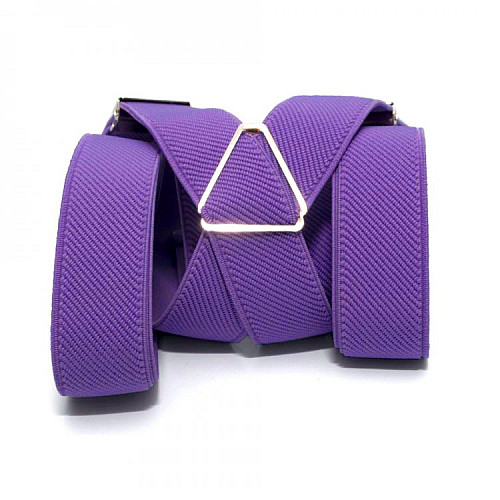 Подтяжки Gofin Х образные фиолетовые PBXX-5917