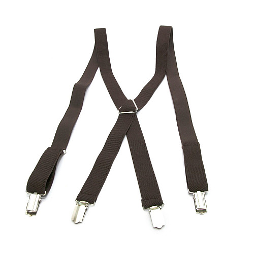 Подтяжки Gofin Х образные темно-коричневые PBXX-5920