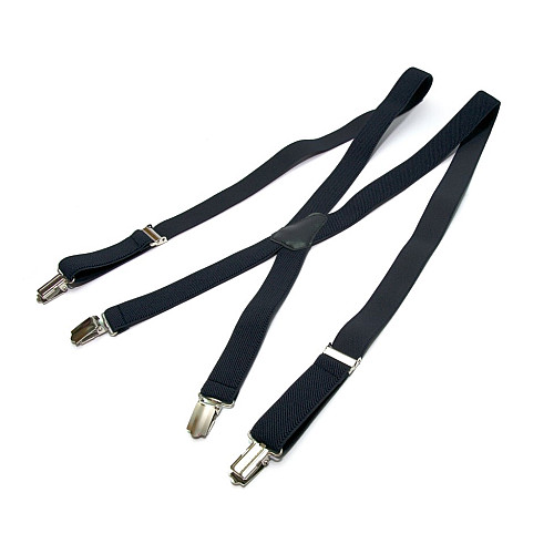 Темно-сині підтяжки Gofin Х подібні 2,5 см PBXX-5923