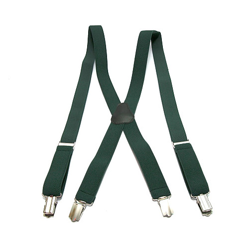 Вузькі зелені-смарагдові підтяжки Gofin Х подібні PBXX-5926