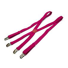 Подтяжки Gofin Х образные цвета фуксия PBXX-5930