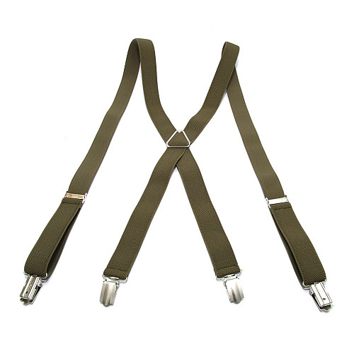 Подтяжки Gofin цвета хаки Х образные PBXX-5931