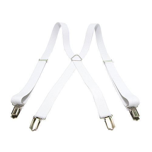 Белые подтяжки Gofin Х образные 2,5 см. PBXX-5932