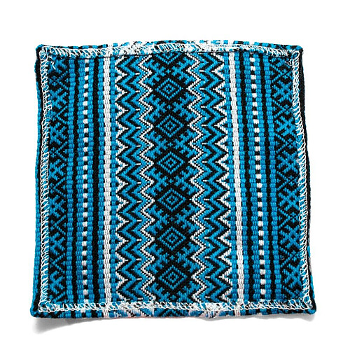 Платок синий с вышивкой PL-151