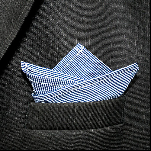 Хустинка синя в клітку PL-155