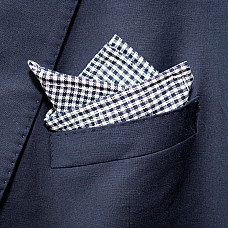 Хустинка темно-синя в клітку PL-156