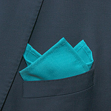 Бірюзова однотона хустинка PL-178