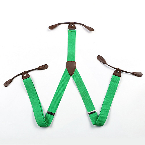 Подтяжки на пуговицу зеленые PNP-5801