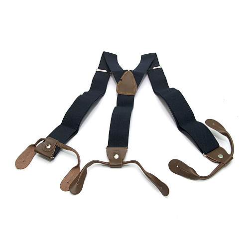 Подтяжки на пуговицу темно-синие PNP-5802