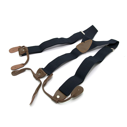 Подтяжки на пуговицу темно-синие PNP-5802