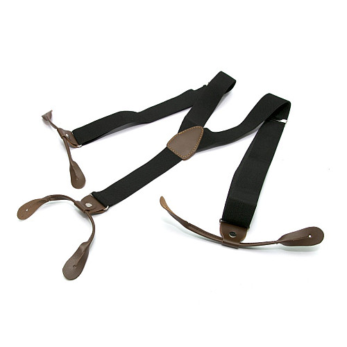 Підтяжки на гудзик чорні PNP-5803