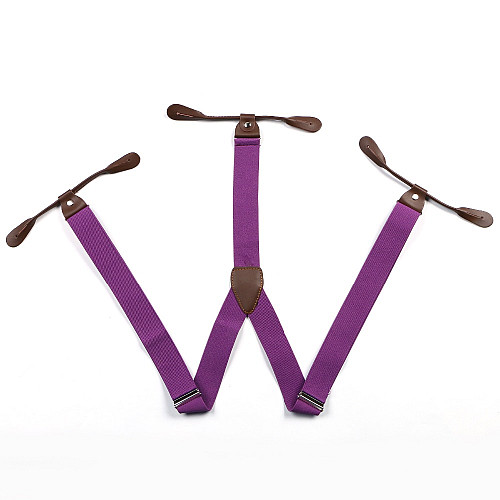 Подтяжки на пуговицу фиолетовые PNP-5804