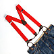 Подтяжки на пуговицу красные PNP-5805