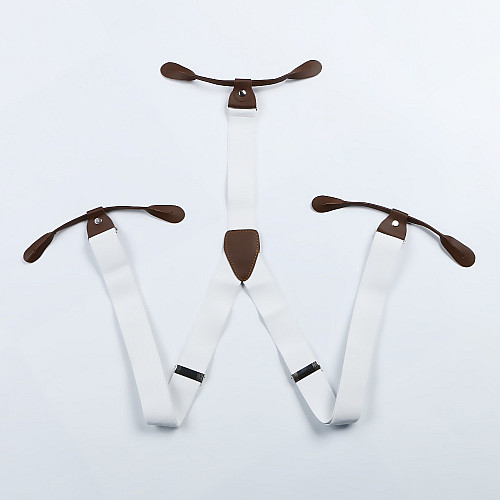 Підтяжки на гудзик білі PNP-5807