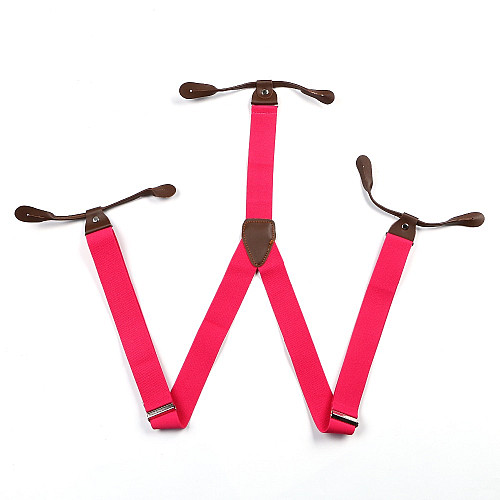 Подтяжки на пуговицу фуксия PNP-5809