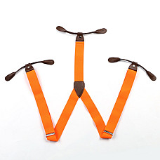 Подтяжки на пуговицу оранжевые насыщенные PNP-5810