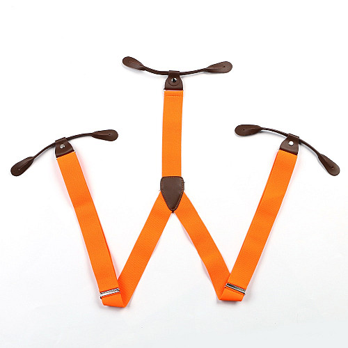 Подтяжки на пуговицу оранжевые насыщенные PNP-5810