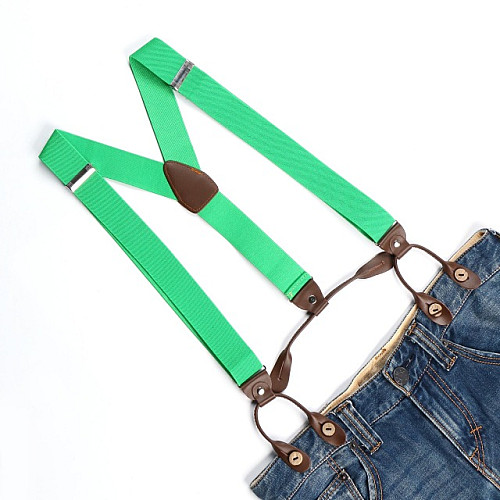 Подтяжки на пуговицу салатовые PNP-5811