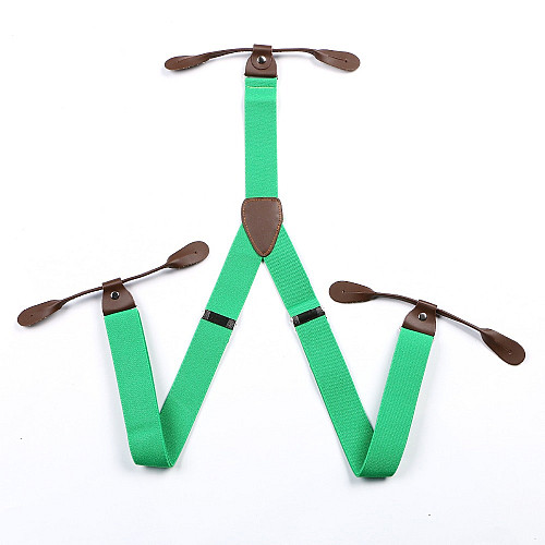 Подтяжки на пуговицу салатовые PNP-5811