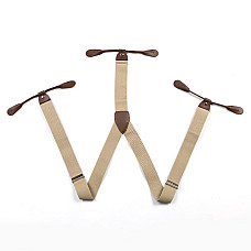 Підтяжки на гудзик бежеві PNP-5813