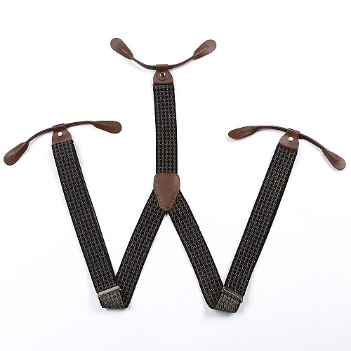 Підтяжки на гудзик чорні в ромбіки PNP-5832