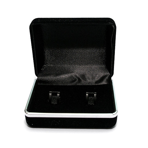 Коробочка бархатна під запонки чорна PP-2231