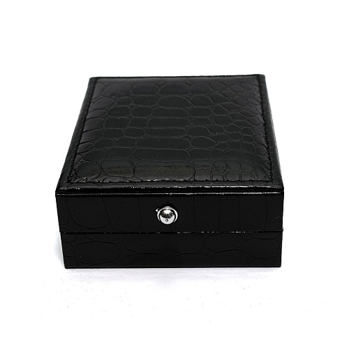 Коробочка кожзам черная под запонки PP-2233