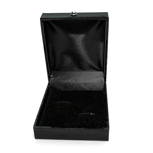 Коробочка кожзам черная под запонки PP-2233