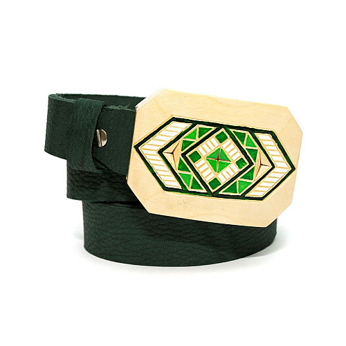 Набор ремень с деревянной пряжкой + деревянная бабочка Gofin RDB-3905